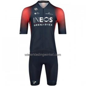 Set Fietsshirt + Korte Koersbroek 2023 INEOS Grenadiers Donkerblauw